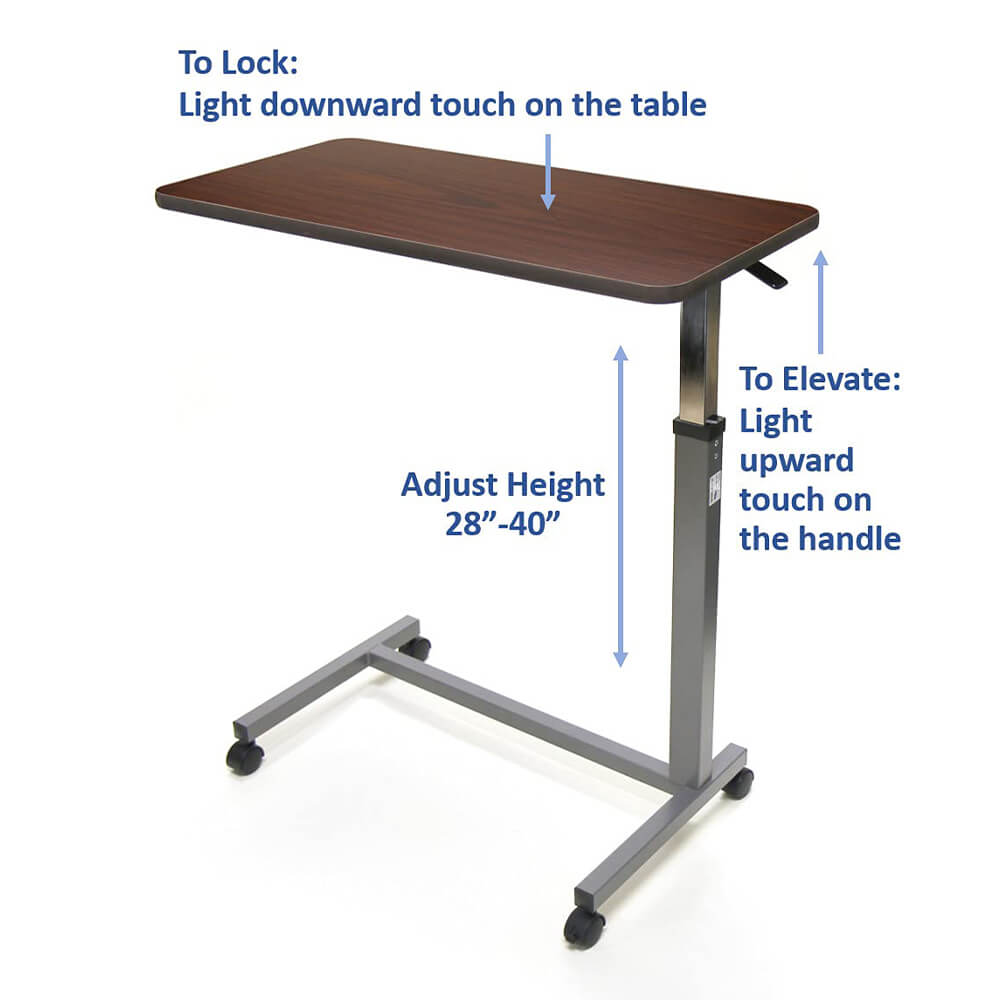 Invacare Overbed Table with Auto Touch 3