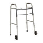Guardian Two-Button Folding Walkers with 5″ Wheels